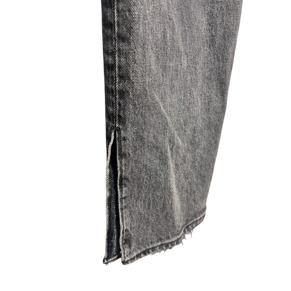 Abercrombie & Fitch Ultra High Rise 90s Straight Jean Size 30 Washed Black Vent - Picture 12 of 12
